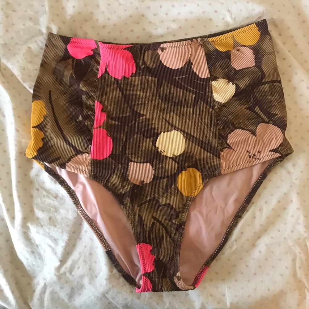 Aerie Tropical Brown Print Full coverage bottoms